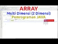 ARRAY Multi Dimensi 2 Dimensi - Dasar Pemrograman JAVA