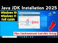 How to Install Java JDK on Windows 10 11 Full Guide 2025 Environment Variables Setup for Java