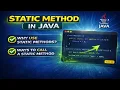 Java Static Method Explained in Hindi Static Method Example for Beginners