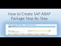 Learn How To Create Package in SAP ABAP Step-by-Step SE80
