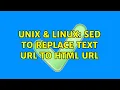 Unix Linux sed to replace text url to html url