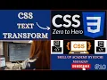 css text transform css course for beginners Html css css tutorial By Ruchi Mahajan