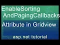 EnableSortingAndPagingCallbacks attribute in gridview in asp net - ASP Net tutorial