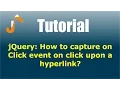 jQuery How to capture on Click event on click upon a hyperlink
