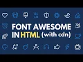 How to Use Font Awesome Icons using CDN in your HTML Website 2024