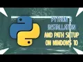 Python 3 Installation and Path Setup on Windows 10