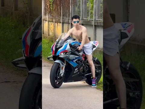 Leather outfit for riding a big bike.