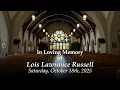 Memorial In Loving Memory of Lois Lawrance Russell
