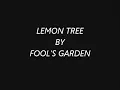 Fool's Garden - Lemon Tree Lyrics