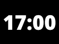 17 Minute Countdown Timer With Alarm Black Background No Music No Sound