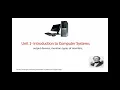 CF 7 Unit 1 introduction to computer systems