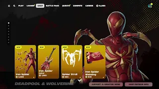 NEW IRON SPIDER BUNDLE & SPIDER STROLL EMOTE!