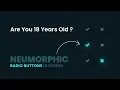 CSS Neumorphism Radio Buttons UI Design CSS3 Custom Radio Button