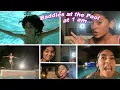 BADDIES in the POOL at 1 AM Mercedes and Evangeline Lomelino