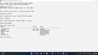 How to Create user in Oracle SQL Plus ORACLE 21c Grant Revoke permissions to User