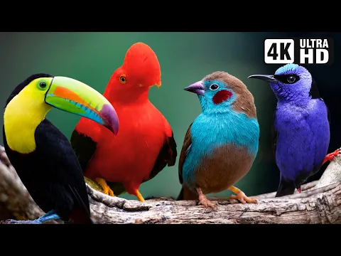 Download MP3 Most Beautiful Tropical Birds | Amazing Birds Chirp | Stress Relief | Healing Nature Sounds