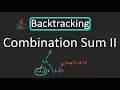 LeetCode - 40 Combination Sum II Backtracking Java