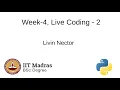Week-4 Live Coding-2