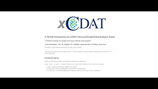 A Gentle Introduction to xCDAT Xarray Climate Data Analysis Tools