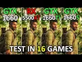 GTX 1660 vs RX 5500 XT vs GTX 1660 Ti vs GTX 1660 SUPER Test in 16 Games 2025