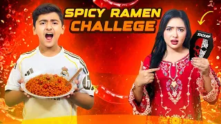 মারাত্মক ঝাল রামেন খাওয়ার প্রতিযোগিতা |Extreme spicy Ramen challenge | Jibon Hossain | Asha Hossain