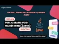 public static void main String args in java explained in detail Command line arguments in java