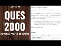 2000 Reverse Prefix of Word LeetCode full solution in detail String question