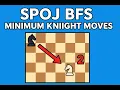 SPOJ BFS Minimum Knight Moves Explained Chessboard Shortest Path