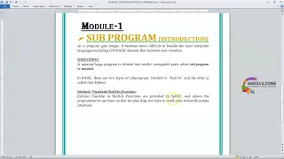 GW BASIC Lecture 1 SUB PROGRAM INTRO