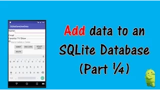 SQLite Android Studio Tutorial Storing User Data part
