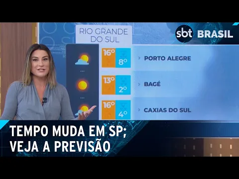 Download MP3 Chuva e frio atingem São Paulo; confira a previsão do tempo  | SBT Brasil (14/05/24)