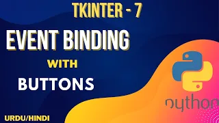Events Binding with Buttons tkinter Jawad Aslam