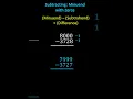 Subtracting without Exchanges with a Minuend with 0 s