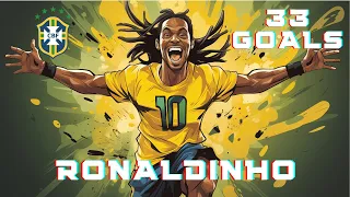 ronaldinho goals 2024 all 33 goals for brazil 1999 2011 avalanche de buts 