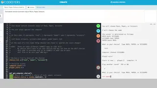 Rock Paper Scissors Example Using Python
