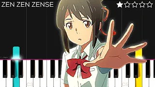 Download Kimi no Na wa OST - Zen Zen Zense | EASY Piano Tutorial MP3