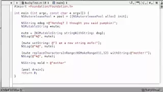 Objective C Programming Tutorial 56 Finishing Mutable Strings YouTube