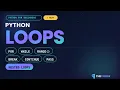 Python Loops in Hinglish for while range break continue pass Nested Loops Beginners