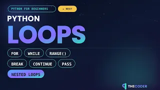 Python Loops in Hinglish for while range break continue pass Nested Loops Beginners