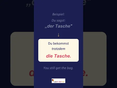 Sonntags-Sprachtipp #16 (A1-A2) Hast du Angst vor „der, die, das"? Vergiss es.