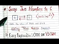 Swap two number using C program Practice question of operator easy explanation B TECH