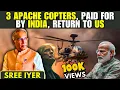 Lagu Drie APACHE-helikopters, betaald door India, vliegen vanuit de VS naar het VK en keren terug! Wat...