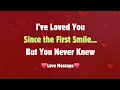 Download Lagu I’ve Loved You Since the First Smile... But You Never Knew 💜 Heart-Touching Love Message