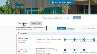 DaVita Placement Portal Admin Management