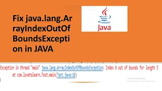 how to solve array index out of bound exception in java