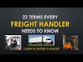 FEDEX FREIGHT HANDLER - Learn the basic terms in less than 3 minutes