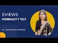 Normality Jarque bera Test EViews Normality in EViews Normal Distribution