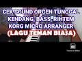 Lagu CEK SOUND ORGEN TUNGGAL || KENDANG, BASS, RITHEM (Lagu Teman Biasa)