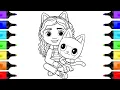 Gabby s Dollhouse and Pandy Paws Coloring Pages Coloring Book Art Activity