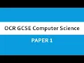 OCR GCSE Computer Science - J277 Paper 1 Introduction